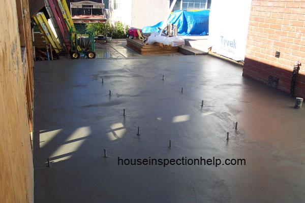 poured concrete building slab