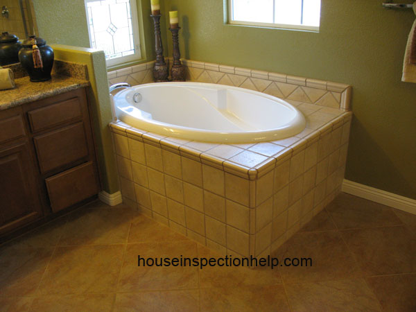 bathroom view of new bathtub